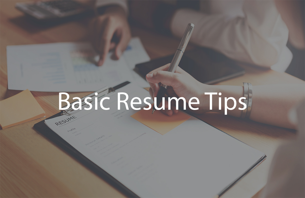 Basic resume tips