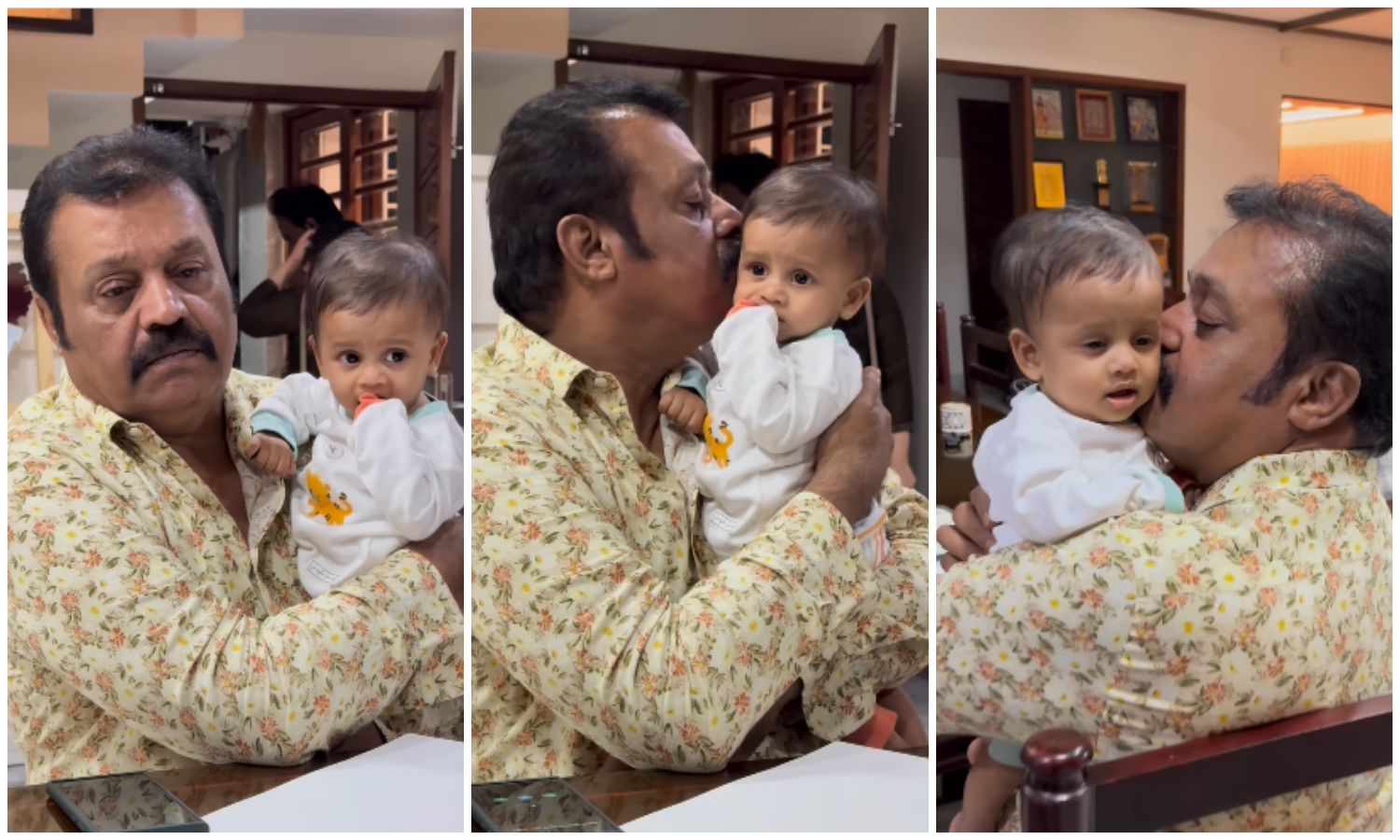 Baby Athmaja Cute Time With Suresh Gopi